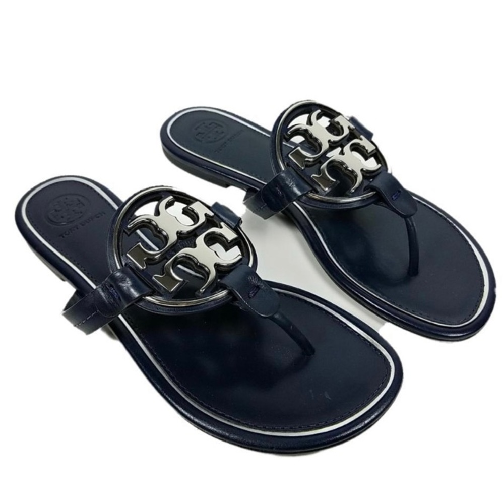 NWOB • Tory Burch Metal Miller Leather Sandals - Picture 1 of 16